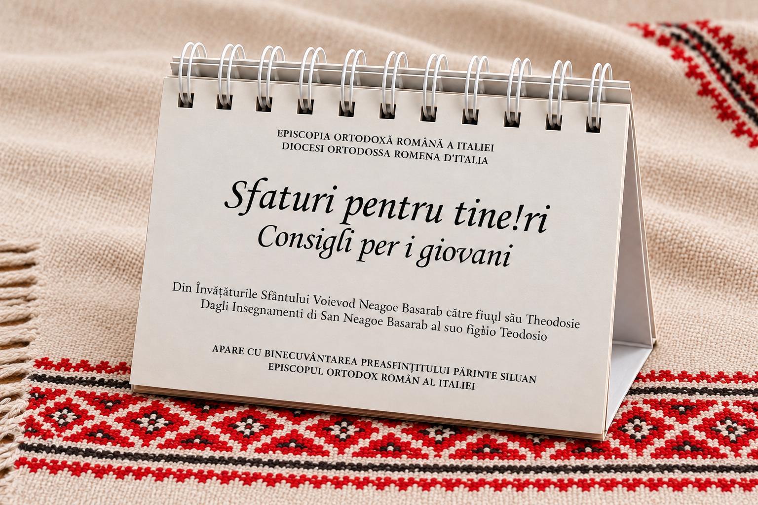 Coperta calendarului cu chipul Sfântului Voievod Neagoe Basarab